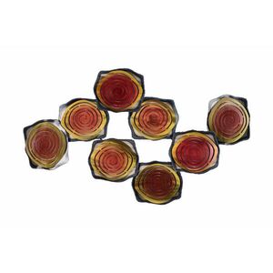 KUNSTLOFT KOVOVÁ NÁSTĚNNÁ DEKORACE ČERVENÁ, 124/69 CM obraz