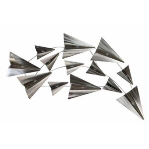KUNSTLOFT KOVOVÁ NÁSTĚNNÁ DEKORACE STŘÍBRNÁ, 126/54 CM obraz