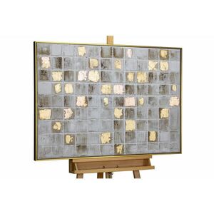 KUNSTLOFT RUČNĚ MALOVANÝ AKRYLOVÝ OBRAZ ŠEDÝ/ZLATÝ, 103/78 CM obraz