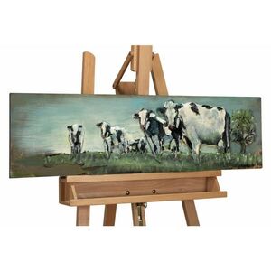 KUNSTLOFT KOVOVÝ OBRAZ PASTVINOVÁ IDYLA, 90/25 CM obraz