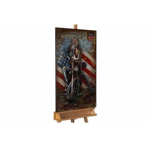 KUNSTLOFT KOVOVÝ OBRAZ AMERICKÁ DÍVKA, 60/90 CM obraz