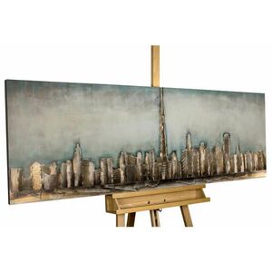 KUNSTLOFT KOVOVÝ OBRAZ ZVUK MĚSTA, 150/50 CM obraz