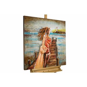 KUNSTLOFT KOVOVÝ OBRAZ V ZAJETÍ EMOCÍ, 80/80 CM obraz
