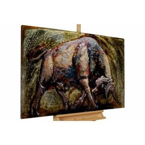 KUNSTLOFT KOVOVÝ OBRAZ EL TORO, 100/70 CM obraz