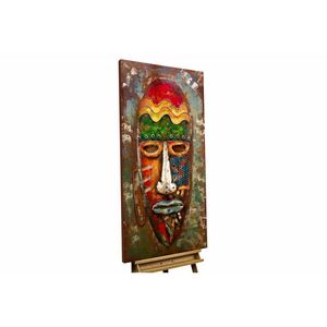 KUNSTLOFT KOVOVÝ OBRAZ BAREVNÁ MAŠKARÁDA, 120/60 CM obraz