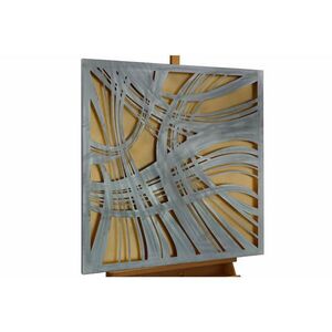KUNSTLOFT KOVOVÝ OBRAZ STŘÍBRO VĚTRU, 80/80 CM obraz