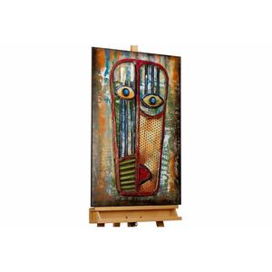 KUNSTLOFT KOVOVÝ OBRAZ MASKA POCITŮ, 60/90 CM obraz
