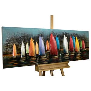 KUNSTLOFT KOVOVÝ OBRAZ RYCHLÉ LODĚ, 144/44 CM obraz