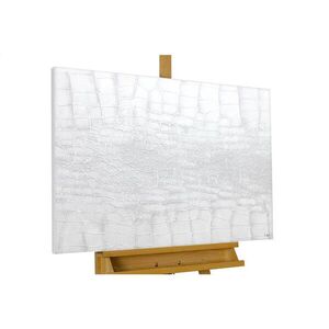 KUNSTLOFT RUČNĚ MALOVANÝ AKRYLOVÝ OBRAZ BÍLÝ, 100/75 CM obraz