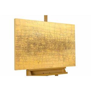 KUNSTLOFT RUČNĚ MALOVANÝ AKRYLOVÝ OBRAZ ŽLUTÝ, 100/75 CM obraz