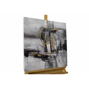 KUNSTLOFT RUČNĚ MALOVANÝ AKRYLOVÝ OBRAZ ŠEDÝ, 60/60 CM obraz