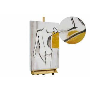 KUNSTLOFT RUČNĚ MALOVANÝ AKRYLOVÝ OBRAZ ČERNÝ/BÍLÝ, 60/90 CM obraz