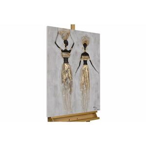 KUNSTLOFT RUČNĚ MALOVANÝ AKRYLOVÝ OBRAZ ČERNÝ/ŠEDÝ, 60/90 CM obraz