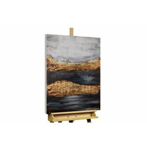 KUNSTLOFT RUČNĚ MALOVANÝ AKRYLOVÝ OBRAZ MODRÝ/ŠEDÝ, 60/90 CM obraz