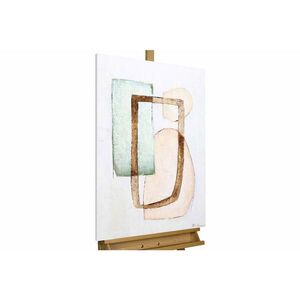 KUNSTLOFT RUČNĚ MALOVANÝ AKRYLOVÝ OBRAZ ZELENÝ/RŮŽOVÝ, 60/90 CM obraz