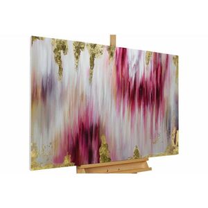 KUNSTLOFT RUČNĚ MALOVANÝ AKRYLOVÝ OBRAZ RŮŽOVÝ, 120/80 CM obraz