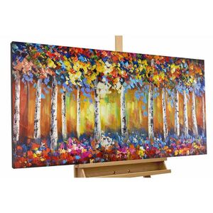KUNSTLOFT RUČNĚ MALOVANÝ AKRYLOVÝ OBRAZ ZELENÝ, 120/60 CM obraz