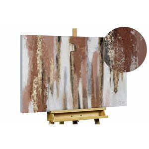 KUNSTLOFT RUČNĚ MALOVANÝ AKRYLOVÝ OBRAZ BÍLÝ/HNĚDÝ, 100/75 CM obraz