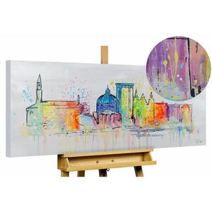 KUNSTLOFT RUČNĚ MALOVANÝ AKRYLOVÝ OBRAZ ŠEDÝ, 120/60 CM obraz