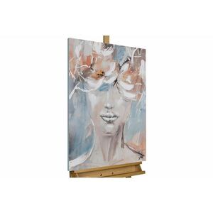 KUNSTLOFT RUČNĚ MALOVANÝ AKRYLOVÝ OBRAZ MODRÝ/BÍLÝ, 60/90 CM obraz