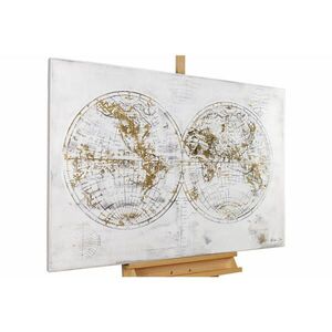 KUNSTLOFT RUČNĚ MALOVANÝ AKRYLOVÝ OBRAZ BÍLÝ/ŠEDÝ, 120/80 CM obraz
