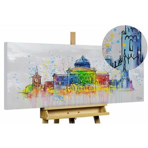KUNSTLOFT RUČNĚ MALOVANÝ AKRYLOVÝ OBRAZ ŠEDÝ, 120/60 CM obraz