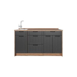 Vicco KUCHYŇSKÝ BLOK Fame-Line, Tmavě šedá, 150 cm, PD Dub obraz