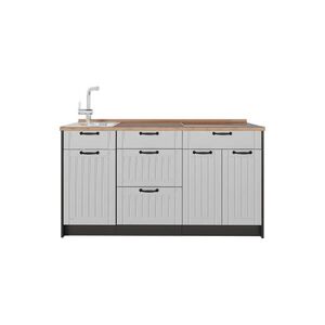 Vicco KUCHYŇSKÝ BLOK Fame-Line, Bílý venkovský dům, 150 cm, PD Dub obraz