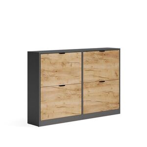 Vicco BOTNÍK NA BOTY Gizmo, Zlatý mocný dub/Antracit, 115 x 77.6 cm s 2x2 přihrádkami obraz