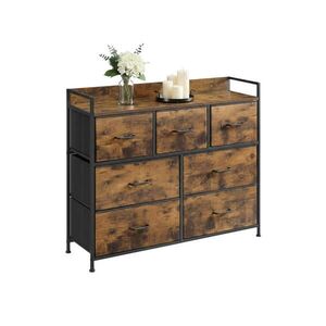 Relaxdays KOMODA Vintage hnědá 7 látkových zásuvek obraz