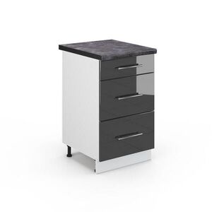 Vicco SPODNÍ SKŘÍŇKA KUCHYŇSKÉ LINKY Fame-Line Antracitový vysoký lesk 50 cm , PD Antracit obraz