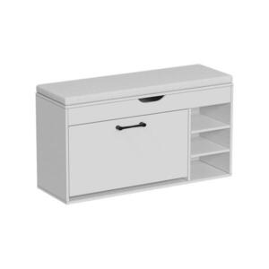 Vicco BOTNÍK S LAVICÍ Solino Bílá 90 x 50 cm se 3 otevřenými přihrádkami obraz
