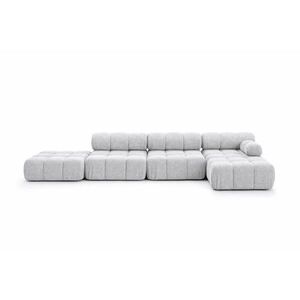 Kaiser Möbel ROHOVÁ SEDAČKA ve tvaru L XL, tkanina Bouclé Abriamo, Světle šedá, Pravá strana, Selia L XL obraz