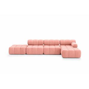 Kaiser Möbel ROHOVÁ SEDAČKA ve tvaru L XL, velurová tkanina Salvador, Růžová, Pravá strana, Selia L XL obraz