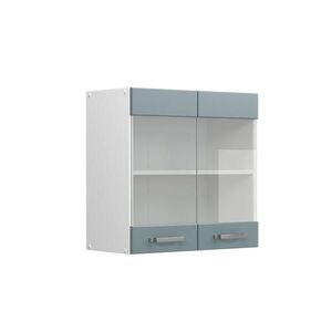 Vicco UNIVERZÁLNÍ NÁSTĚNNÁ SKŘÍŇKA R-Line Modrošedá 60 cm se skleněnými dvířky obraz