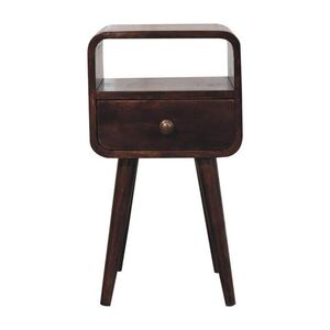 Artisan Furniture CALIFORNIA NOČNÍ STOLEK v ořechovém provedení, zakřivený s otevřenou přihrádkou obraz