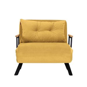 Calicosy ROZKLÁDACÍ látkové křeslo s kovovými nohami, šířka 67 cm - SANDO obraz
