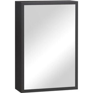 Modfu KOUPELNOVÁ zrcadlová skříňka z oceli 40x15x60 cm černá nástěnná s tichým dovíráním a úsporným úložným prostorem obraz