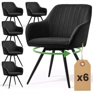RAUMHIRSCH FURNITURE OTOČNÁ ŽIDLE, sada 4 ks, černá 55/83/58 obraz