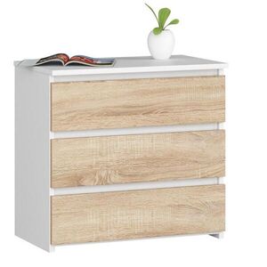 RAUMHIRSCH FURNITURE KOMODA bílá, dub Sonoma 57/60/35 obraz