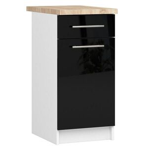 RAUMHIRSCH FURNITURE SPODNÍ SKŘÍŇKA bílá, černá lesklá 85/40/46 obraz
