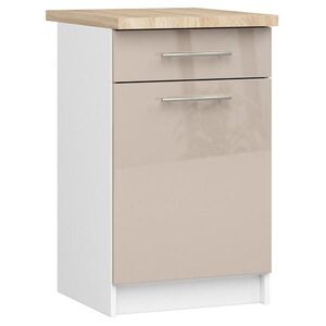 RAUMHIRSCH FURNITURE SKŘÍŇKA Bílá, Cappuccino lesk 85/50/46 obraz
