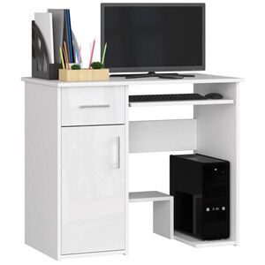 RAUMHIRSCH FURNITURE PSACÍ STŮL Bílá, bílá lesklá 74/90/50 obraz