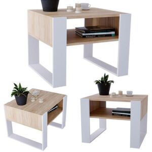 CraftPAK KONZOLOVÝ STOLEK z dřevotřísky, obdélníkový, stabilní, dub Sonoma 45/53, 6/65 cm obraz