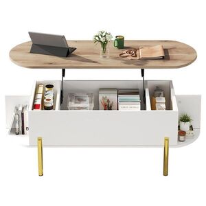FLIEKS KONFERENČNÍSTOLEK 120x50cm Bílý Zvedací Úložný obraz