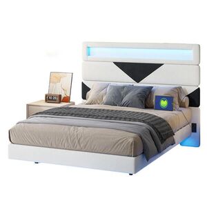 SHOPENTRA ČALOUNĚNÁ postel 160x200cm samet s USB obraz