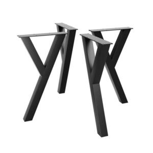 Metalo Pro KOVOVÉ NOHY KE STOLU Lucida sada 4 ks černá 72 cm obraz