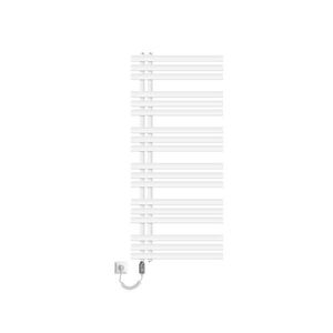 LuxeBath ELEKTRICKÝ koupelnový radiátor Iron EM 600 × 1400 mm, bílý, s topným tělesem 900 W obraz