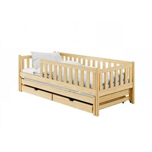 Kids Collective DĚTSKÁ POSTEL s výsuvným lůžkem a dvěma zásuvkami 80x160 v přírodní barvě obraz