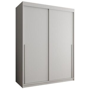 Home Collective ŠATNÍ SKŘÍŇ S POSUVNÝMI DVEŘMI 150 cm šířka, bílá se stříbrným úchytem obraz
